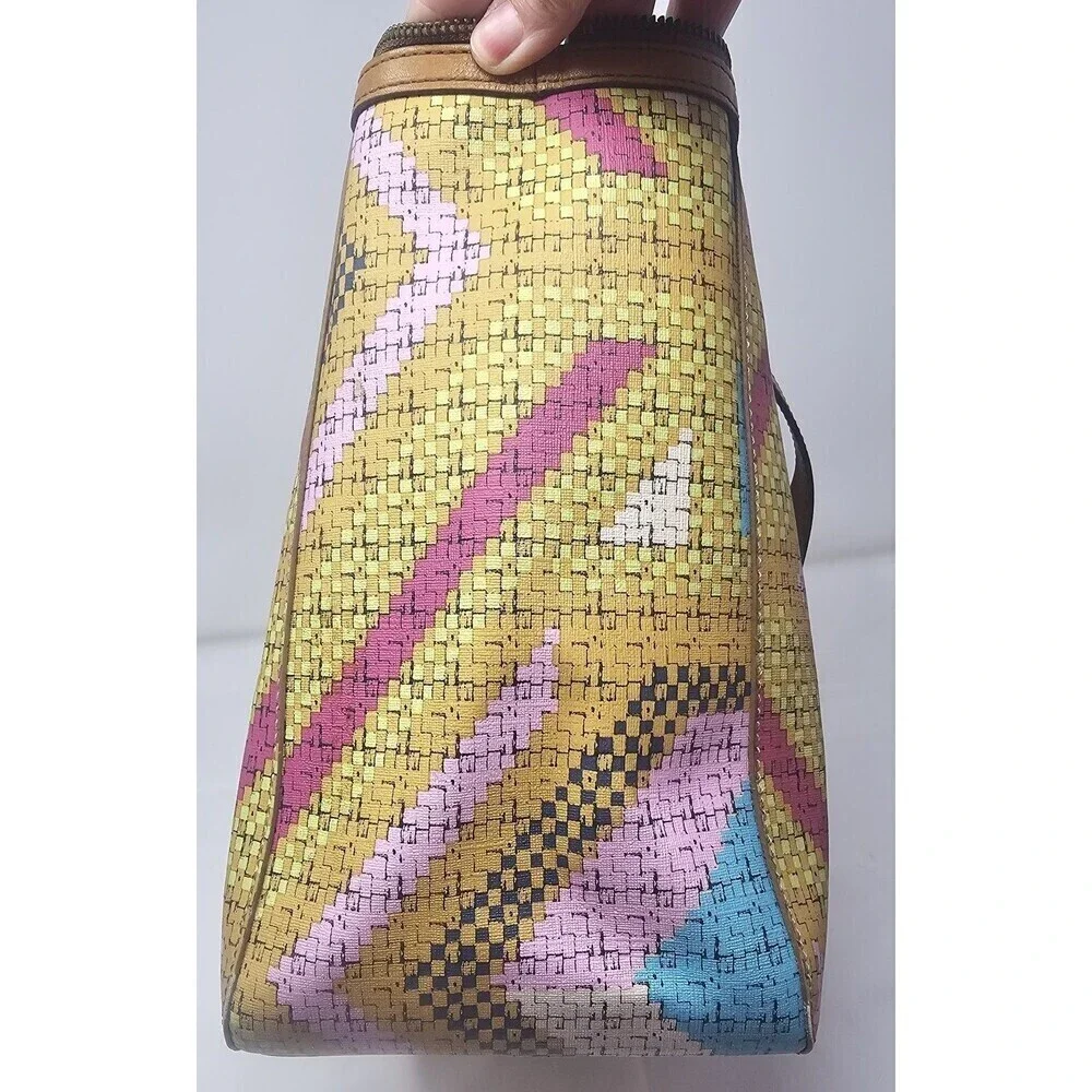 Fossil Sydney Geometric Prints Multicolor Signature Shopper Tote Bag